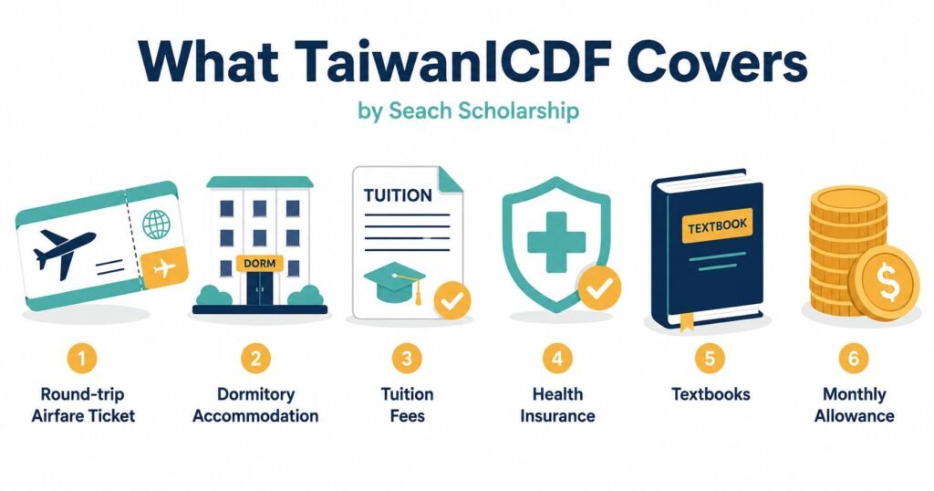 TaiwanICDF Scholarship benefits