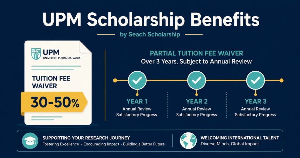UPM Scholarship tuition waiver benefits