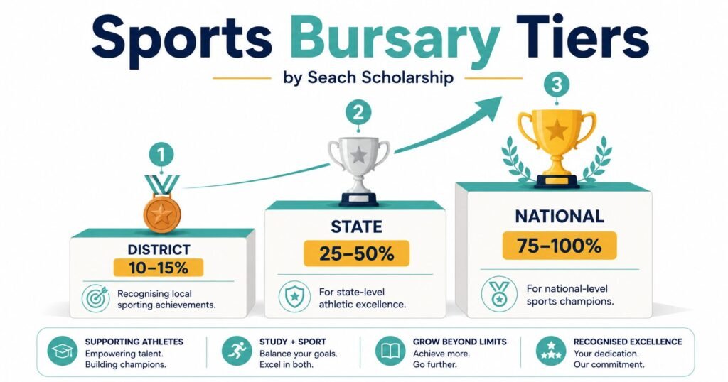 UCSI Sports Bursary waiver tiers