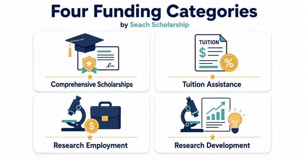 UTM Scholarships funding categories